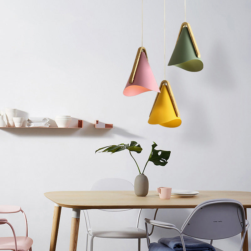 Valentina Suspension 5 Couleurs, Bois/Métal Vert/Rose Salon