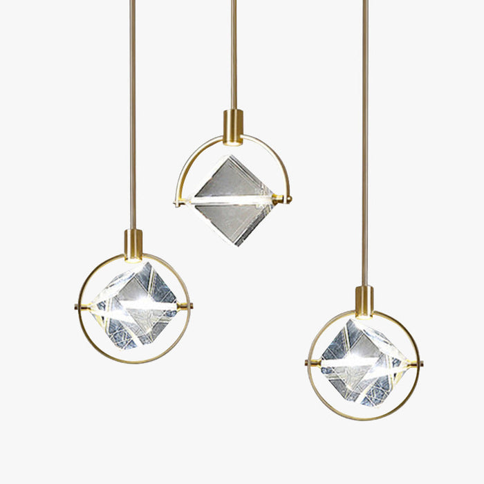 Kristy Suspension Luxe Moderne Métal/Cristal Salle à manger