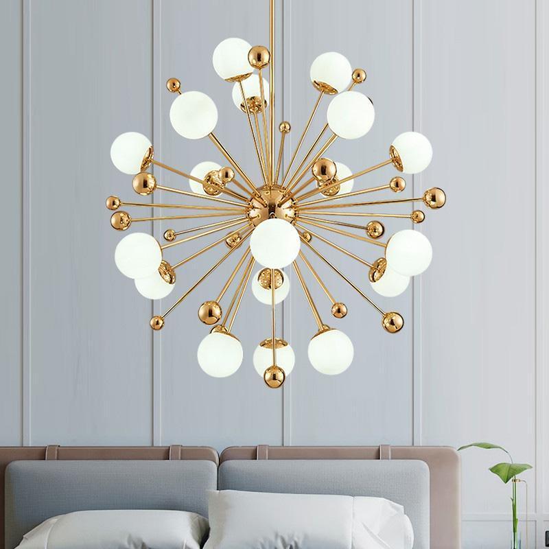 Lustra Lustre Laiton Globe Opale