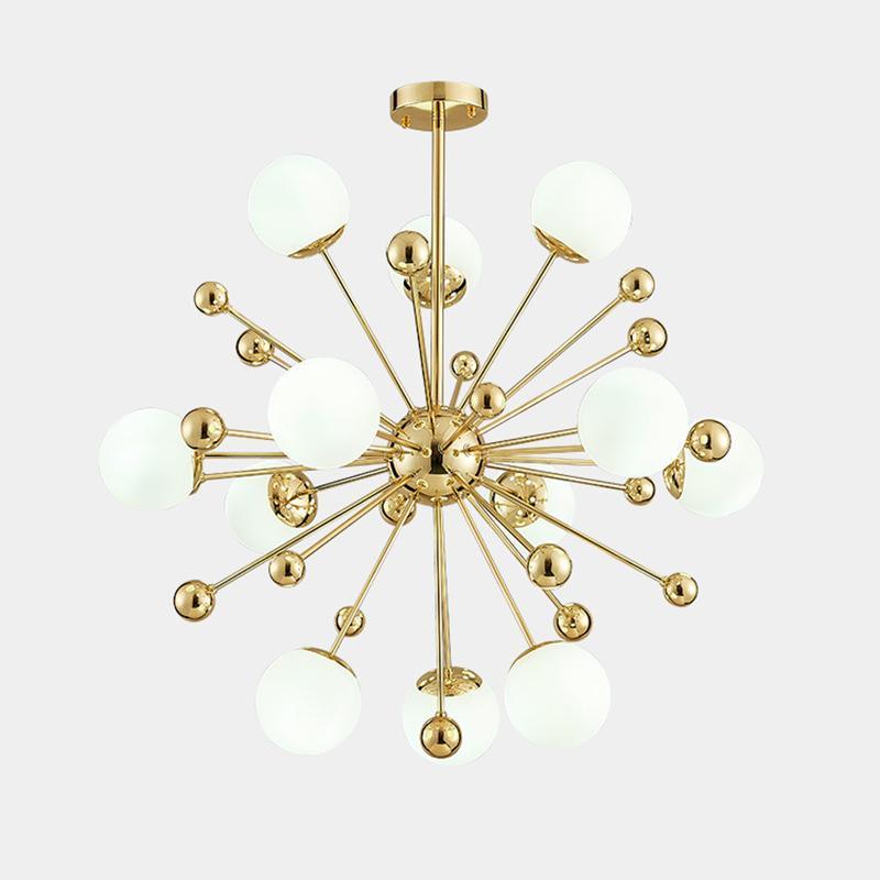 Lustra Lustre Laiton Globe Opale