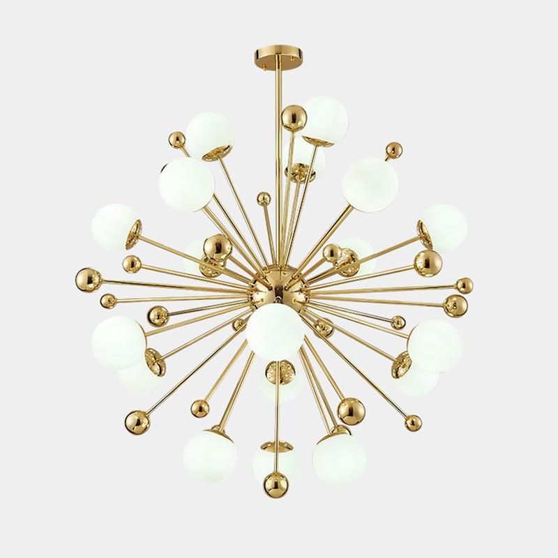 Lustra Lustre Laiton Globe Opale