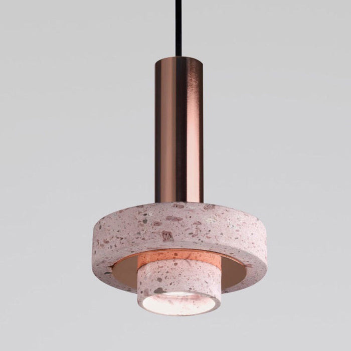 Aelith Suspension Cylindre Moderne Métal/Pierre Salle à Manger