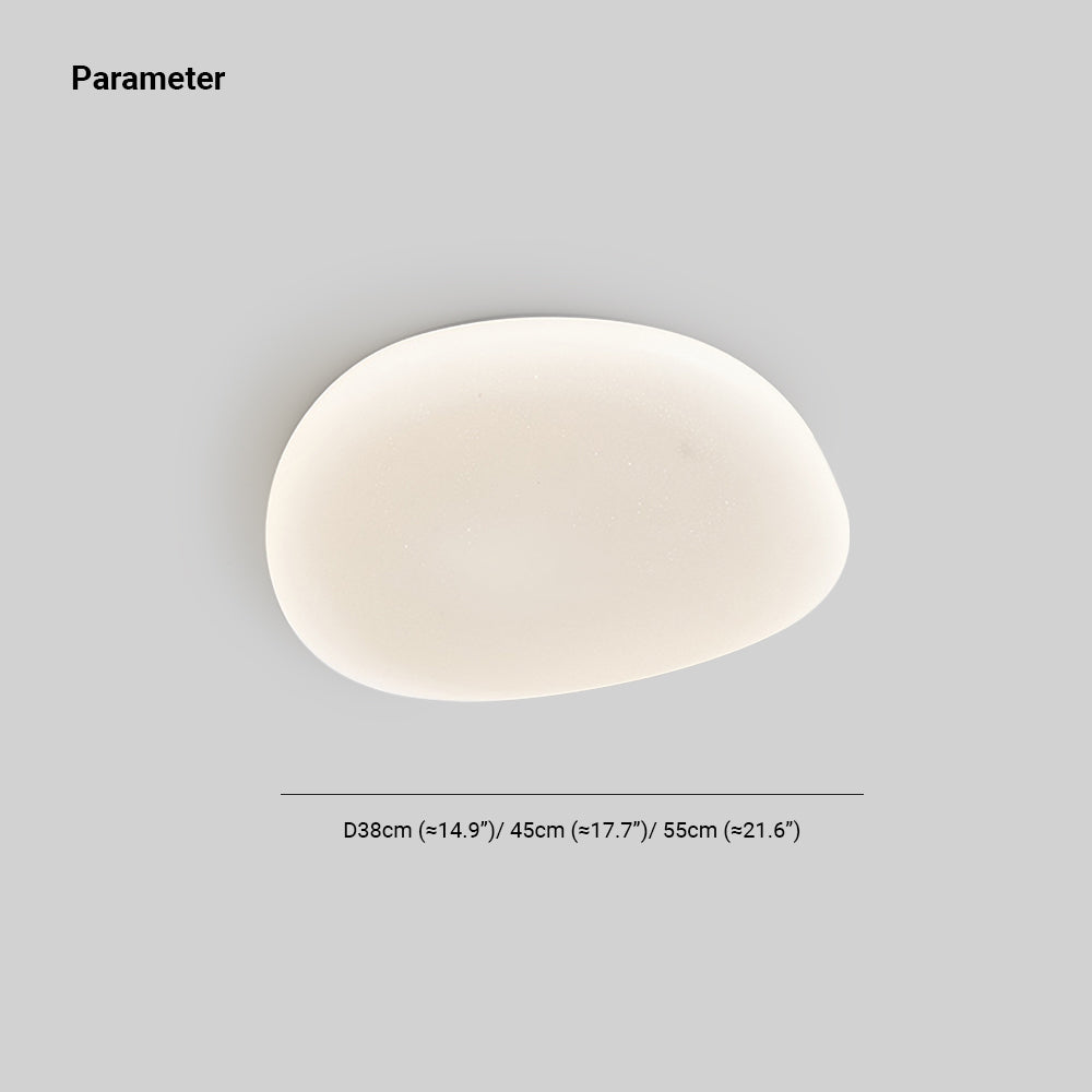 Sayu Plafonnier Galet Moderne Blanc. Salon