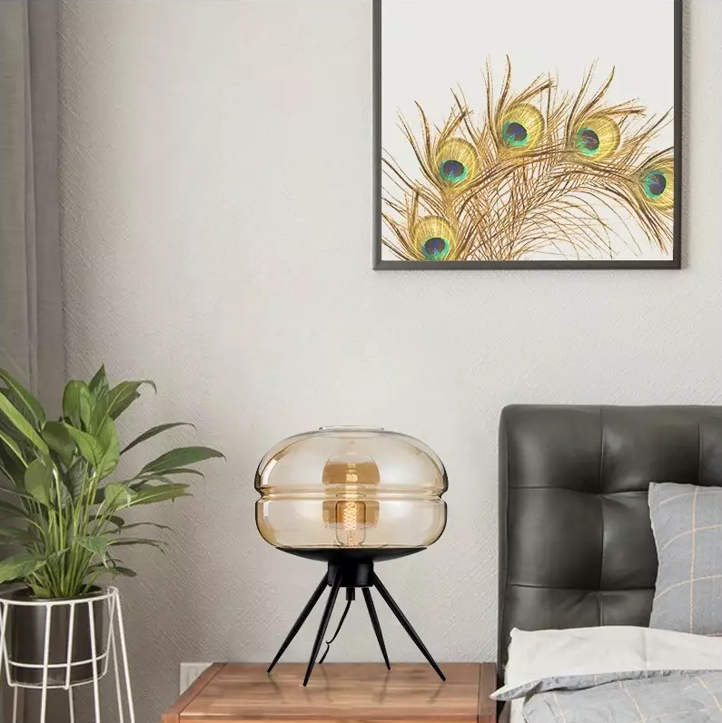 Lampe de Table en Verre Teinté – Mielune