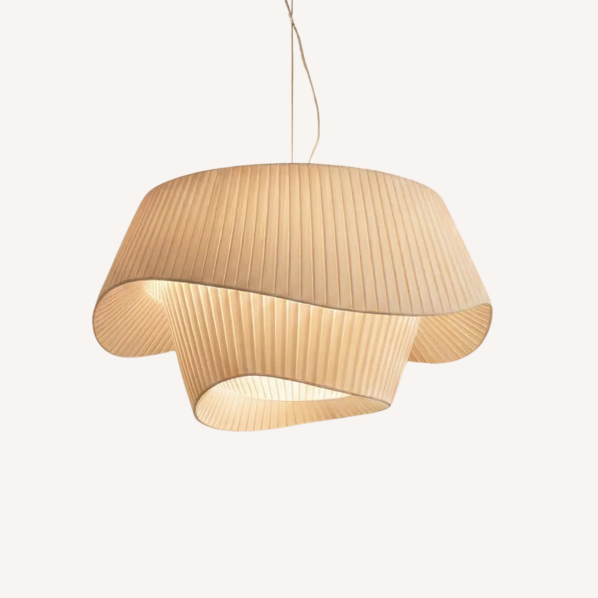 Suspension Ondulée en Tissu Plissé - Nuvora