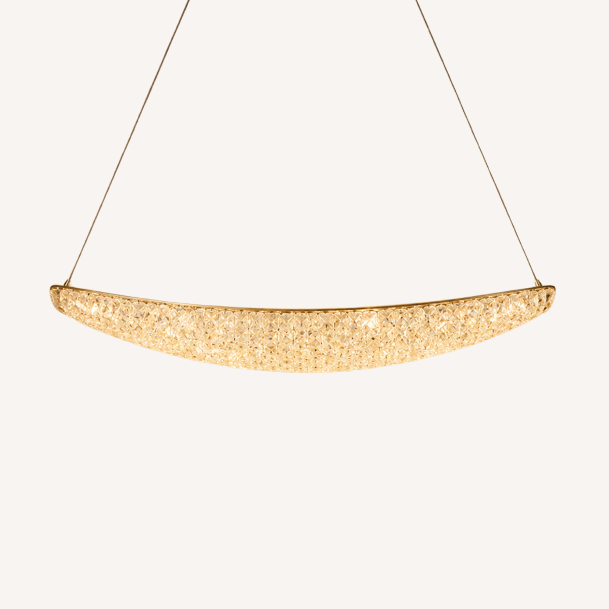 Lustre Linéaire en Cristal Champagne - Auroline