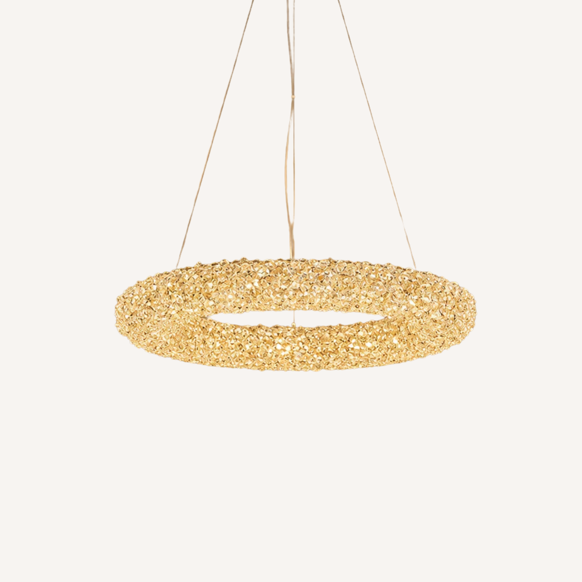 Lustre Anneau en Cristal Doré - Aurion