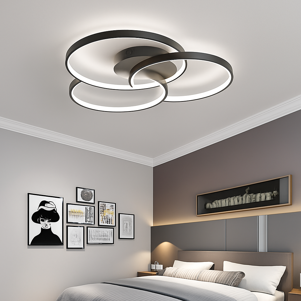 Plafonnier LED Rosace Trois Cercles Dimmable - Rosélis
