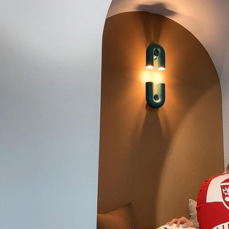 Vayla Arc Minimaliste LED Applique Murale Noir Rouge Bleu