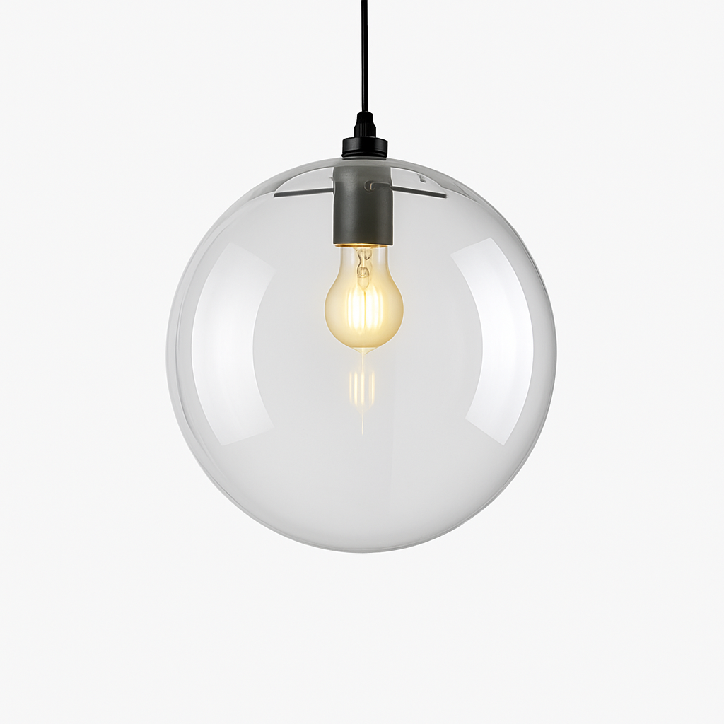 Suspension Boule en Verre Rose Gold ou Noir - Sphéra