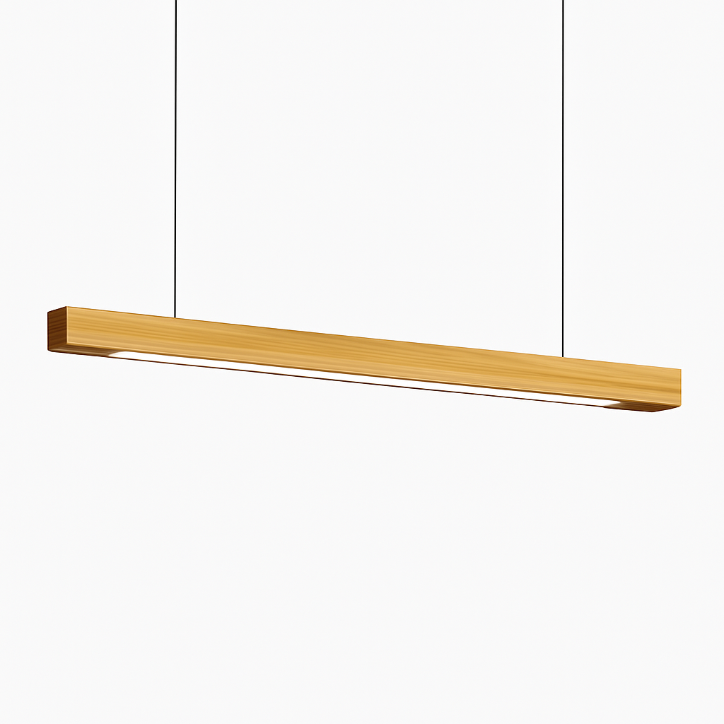 Suspension Barre LED en Bois Allongé - Lignéa